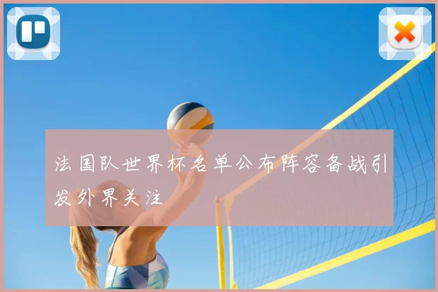 法国队世界杯名单公布阵容备战引发外界关注